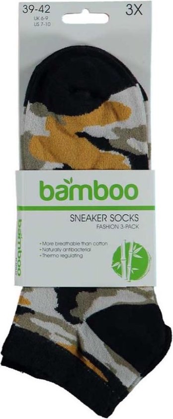 Apollo Chaussettes basses Fashion Hommes Camo Bamboo 3-pack Taille 43/46 |  bol.com