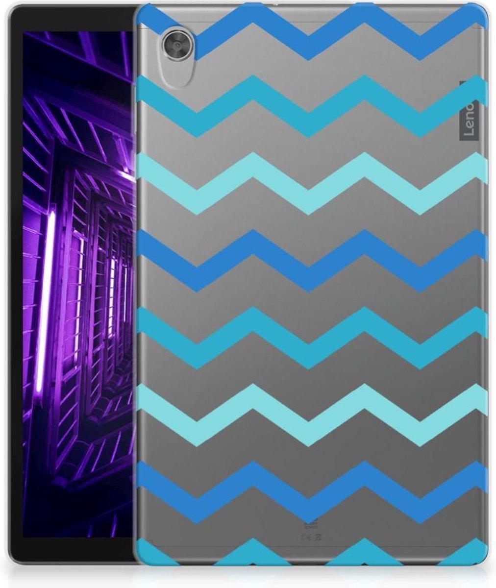 Lenovo Tab M10 HD (2de generatie) Hippe Hoes Zigzag Blauw
