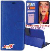 EmpX.nl Galaxy A3 (2015) Blauw Boekhoesje | Portemonnee Book Case voor Samsung Galaxy A3 (2015) Blauw | Flip Cover Hoesje | Met Multi Stand Functie | Kaarthouder Card Case Galaxy A3 (2015) Bl