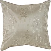 Fine Asianliving Kussenhoes Kalligrafie Greige 45x45cm Zonder Vulling