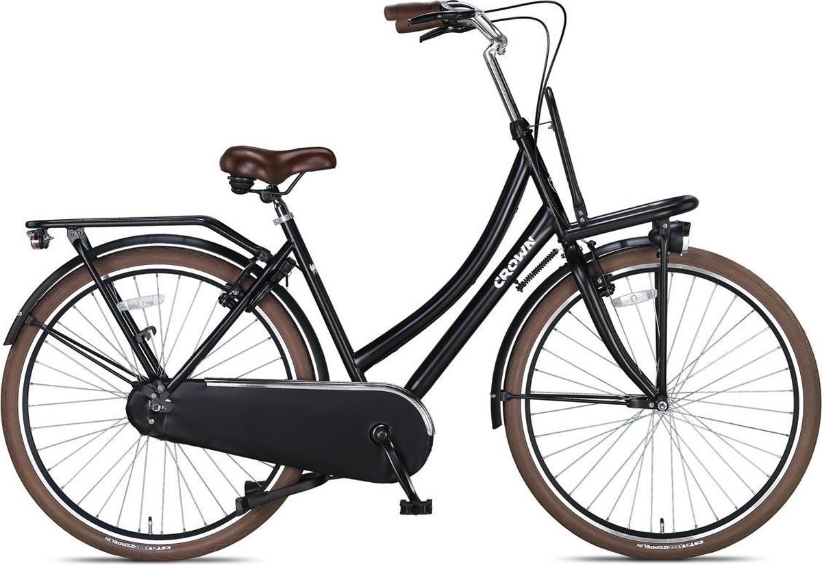 Crown Paris Transportfiets 28 inch 53cm Zwart