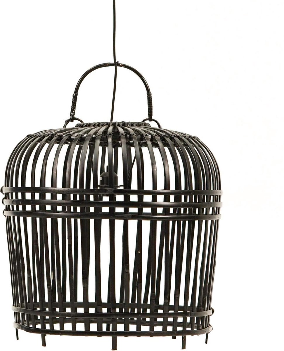 Hanglamp Bamboe Klein - zwart