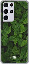 6F hoesje - geschikt voor Samsung Galaxy S21 Ultra -  Transparant TPU Case - Jungle Greens #ffffff