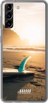 6F hoesje - geschikt voor Samsung Galaxy S21 Plus -  Transparant TPU Case - Sunset Surf #ffffff