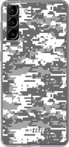 6F hoesje - geschikt voor Samsung Galaxy S21 -  Transparant TPU Case - Snow Camouflage #ffffff