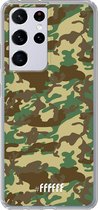 6F hoesje - geschikt voor Samsung Galaxy S21 Ultra -  Transparant TPU Case - Jungle Camouflage #ffffff