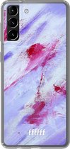6F hoesje - geschikt voor Samsung Galaxy S21 Plus -  Transparant TPU Case - Abstract Pinks #ffffff