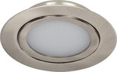 LED Inbouwspot - Lage Inbouwdiepte 15 mm - Nikkel - 2700 Kelvin- IP44 badkamer - 3 Watt - Dimbaar