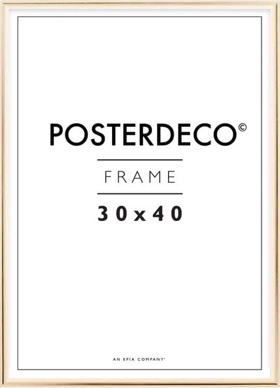 Cadre photo - Posterdeco Premium Metal - Format de l'image 30x40 cm - Or |  bol