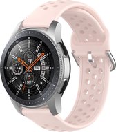 Ignite silicone dubbel gesp band - roze - Geschikt voor Polar - 20mm - Horlogeband Armband Polsband
