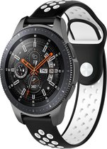 Bandje Voor Polar Ignite Dubbel Sport Band - Zwart Wit - One Size - Horlogebandje, Armband