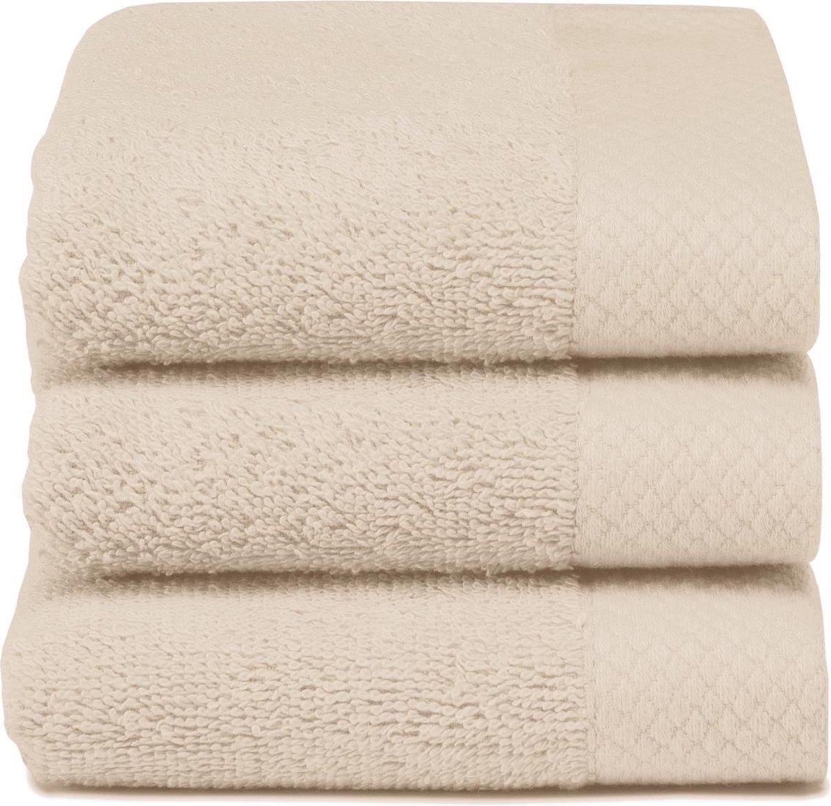 Seahorse Pure gastendoek 30x50 cm - Set van 10 - Zand