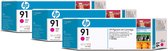 HP 91 - Inktcartridge / Magenta / 3-Pack (C9484A)