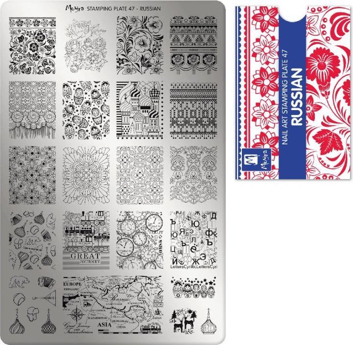 Goedkoopste Moyra Stamping Plate 47 Russian