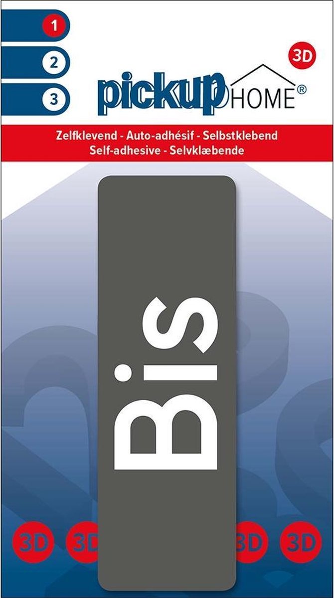 Pickup 3D Home Bis grijs - zelfklevend