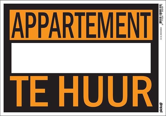 Affiche ramassage plastique 23x33 cm - appartementTe Huur