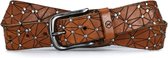 Leren Polygon riem - Zwart, Bruin, Cognac & 4 andere kleuren