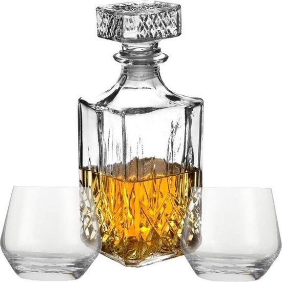Luxe cadeau pour homme de luxe pour la fête des pères en cristal de carafe  à whisky... | bol.com