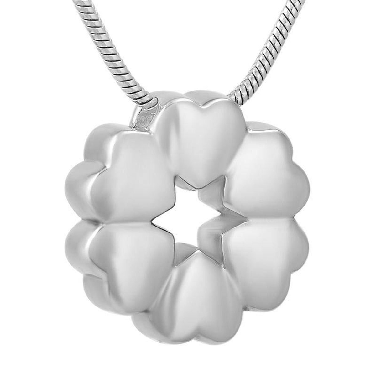 Aramat Jewels | Gedenkhangers | Ashanger Cirkel Hartjes – 20x20mm Staal Diverse Kleuren Gedenksieraad | Zwart | |20mm | Staal | Volwassenen | Verkleurd niet