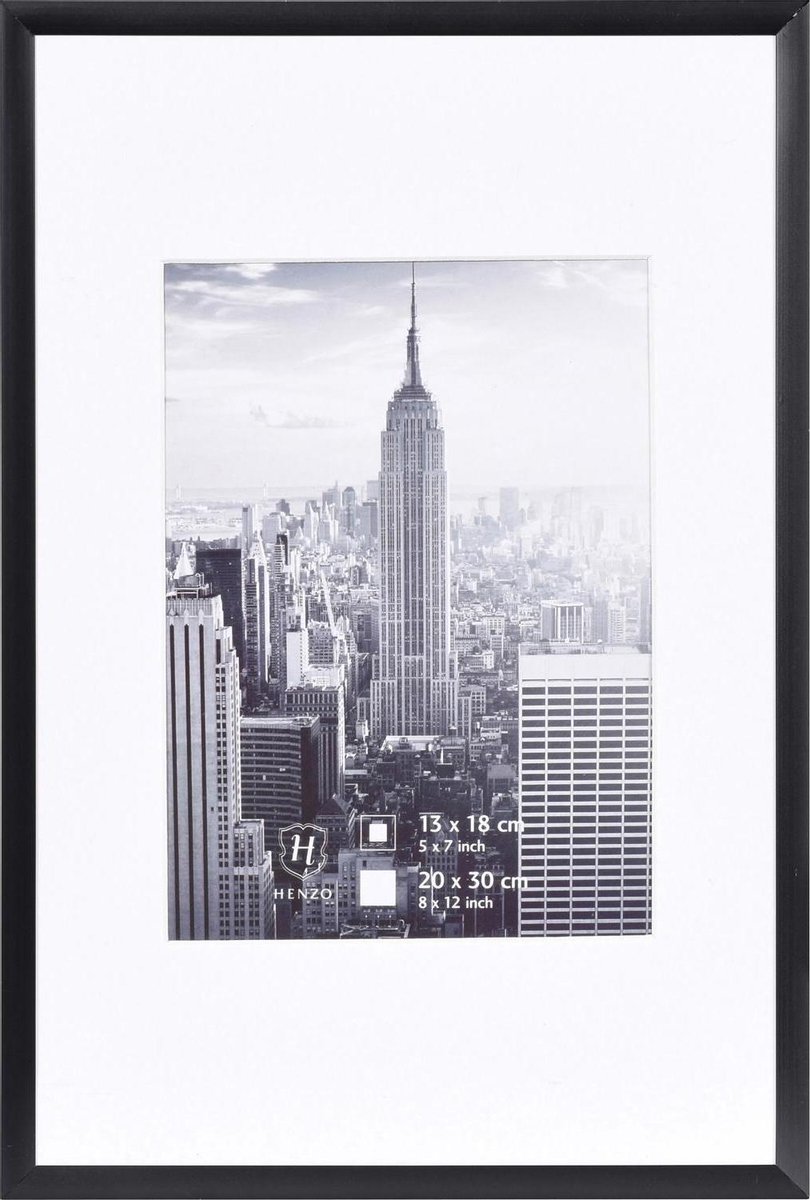 Henzo Fotolijst - Henzo - Manhattan - Fotomaat 20x30 cm - Zwart