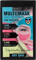 Beauty Formulas - Multi Mask Face Treatment zabieg na twarz do cery suchej 3x5g