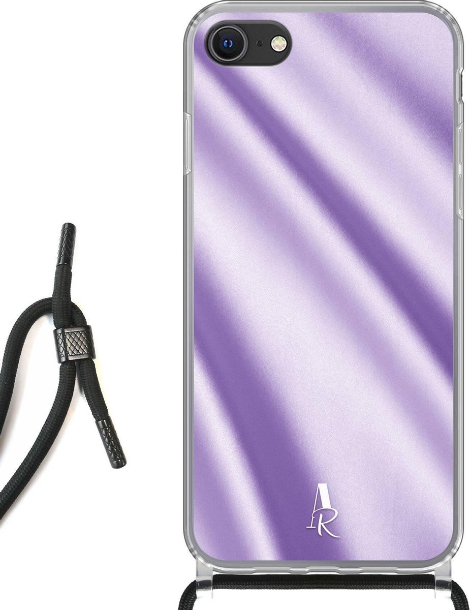 iPhone 7 hoesje met koord - Lavender Satin