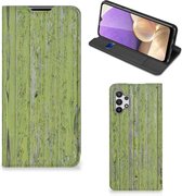 Étui pour téléphone Samsung Galaxy A32 Wallet Case Green Wood