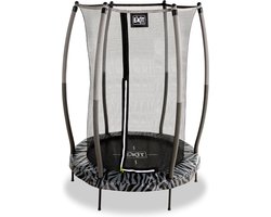 EXIT Tiggy Trampoline ø140cm - met Veiligheidsnet - Rond - Kindertrampoline - Zwart/grijs