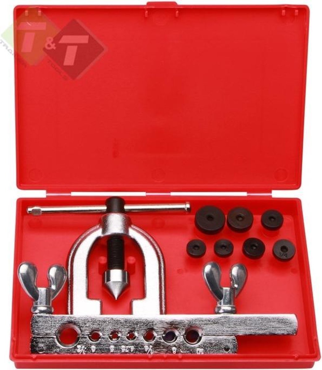Remleiding felsset, dubbele fels, 9 delig, 7 adapters