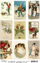 KP0037 Vintage Toppers A4 Christmas Joy (5 stuks)