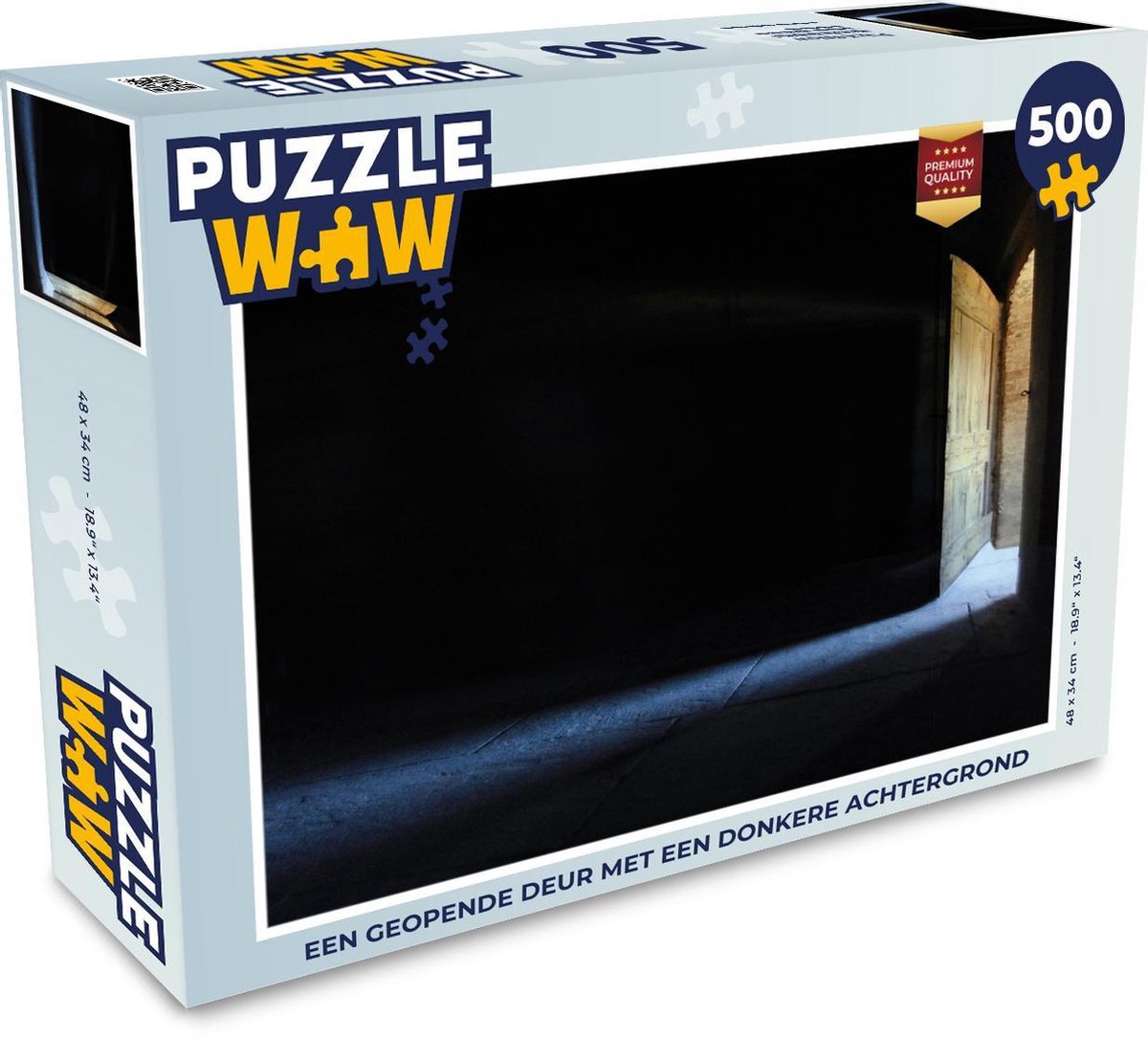 Afbeelding van product Puzzel 500 stukjes Deur - Een geopende deur met een donkere achtergrond - PuzzleWow heeft +100000 puzzels