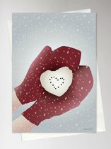 ViSSEVASSE Snow Heart - Greeting Card - XS