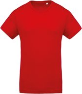 Kariban Heren Organische Bemanningsleden Hals T-Shirt (Rood)