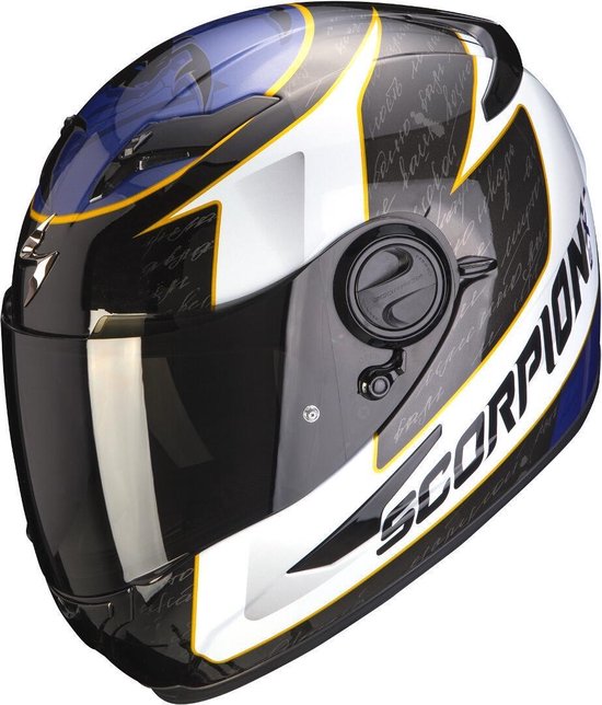 Scorpion EXO-490 Tour Wit Blauw Integraalhelm - Maat XL - Helm
