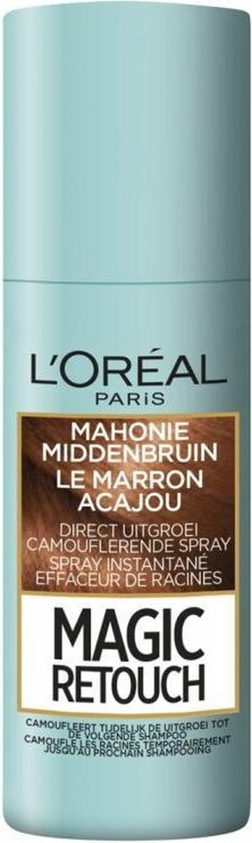 L'Oréal Magic Retouch Uitgroeispray Mahonie Middenbruin - 6 x 75 ml