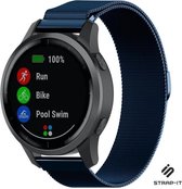 Strap-it Smartwatch bandje Milanees - geschikt voor Garmin vivoactive 4 45mm / Garmin Venu 2 - blauw