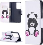 Samsung Galaxy S21 Ultra Portemonnee Hoesje met Panda Print