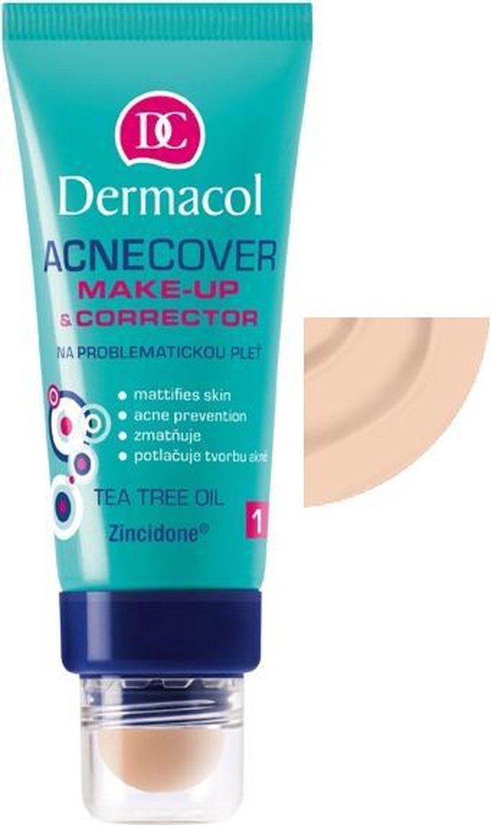 Dermacol camouflage 2 en 1 simple Acnecover Make-Up & Corrector 01-30 ml -  Femme | bol.com