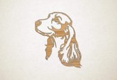 Wanddecoratie - Hond - Engelse Cocker Spaniel - XS - 29x24cm - Eiken - muurdecoratie - Line Art