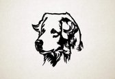 Wanddecoratie - Hond - Pyrenese berghond - L - 81x75cm - Zwart - muurdecoratie - Line Art