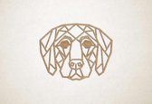Wanddecoratie - Hond - Labrador - M - 60x76cm - Eiken - muurdecoratie - Line Art