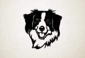 Wanddecoratie - Hond - Kooikerhondje 2 - L - 78x75cm - Zwart - muurdecoratie - Line Art