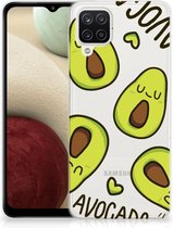 GSM Hoesje Samsung Galaxy A12 Backcase TPU Siliconen Hoesje Transparant Avocado Singing