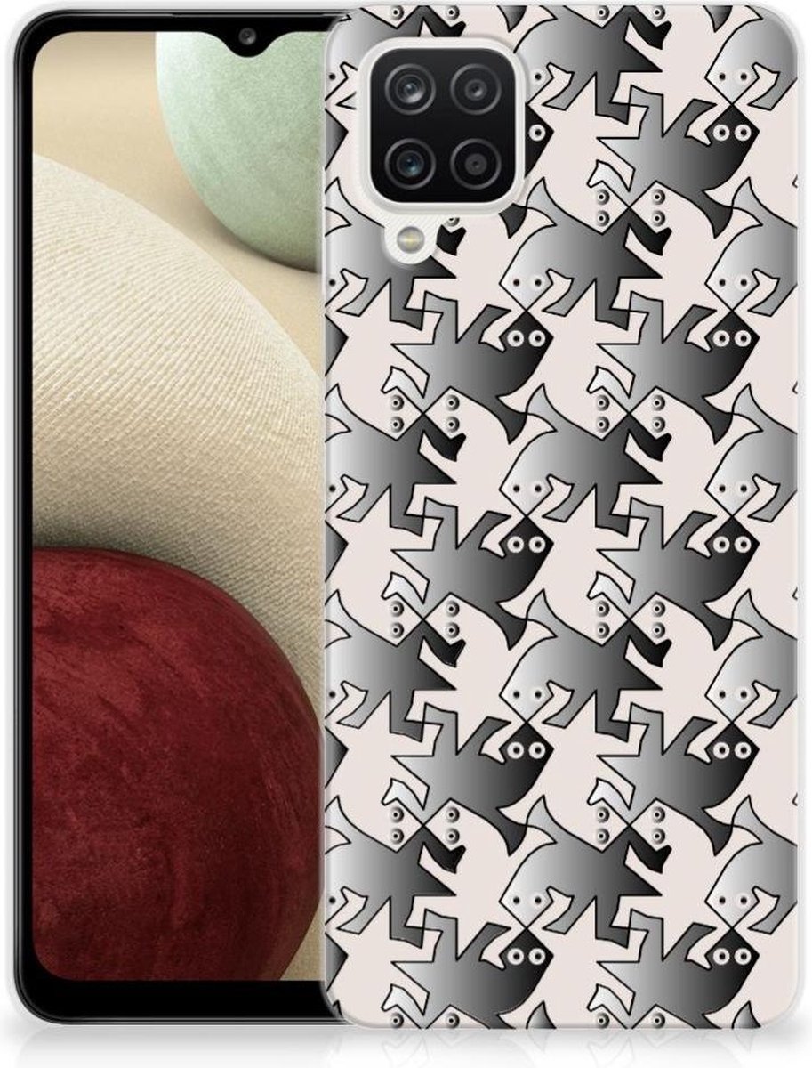 Samsung Galaxy A12 TPU Hoesje Salamander Grey