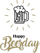 Pakket van 8: Verjaardagskaart "Happy Beerday"