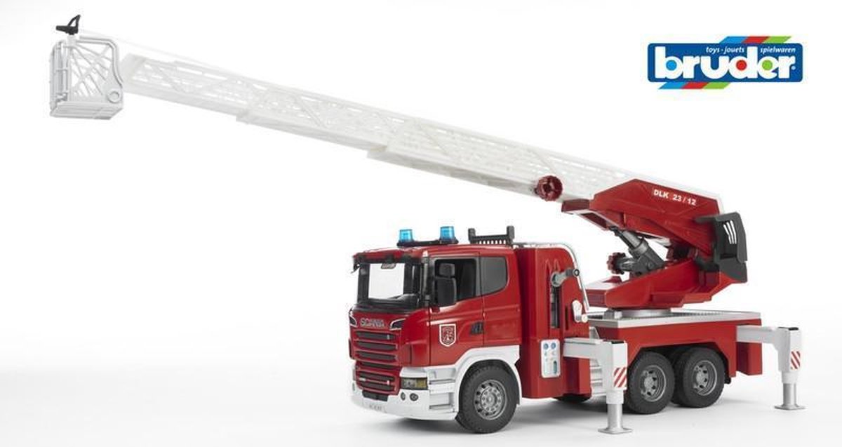 Bruder - Scania R-Serie Brandweerwagen met Waterpomp - Speelgoedauto - Schaal 1:16 — afbeelding 9