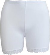 Fine Woman dames boxershort met kort pijpje  - XXL  - Wit