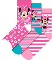 Disney Sokken Minnie Mouse Meisjes Roze Katoen 3-delig Mt 19-22