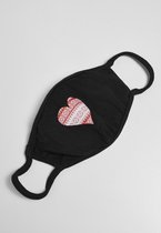 Urban Classics - Christmas Heart Face Mask black one size Masker - Mondkapje - Zwart