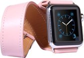 Kakapi Leren bandje - Geschikt voor de Apple Watch Series 1/2/3/4 (38&40mm) - Roze